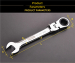 Load image into Gallery viewer, Metric precision polishing opening plum blossom active head ratchet dual-use wrench automatic ratchet quick wrench
