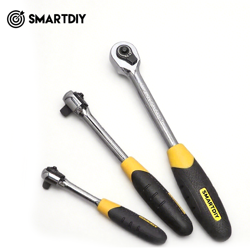 Quick release of rubber handle ratchet wrench small fly 6.3/medium fly 10mm large fly 12.5 85-576-22