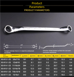 Load image into Gallery viewer, Tool British 45 ° angle precision polishing double plum blossom wrench, solid wrench, tighten board 93-912-1
