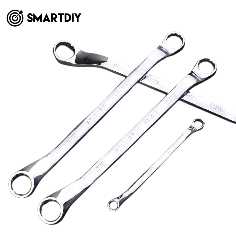 Tool British 45 ° angle precision polishing double plum blossom wrench, solid wrench, tighten board 93-912-1