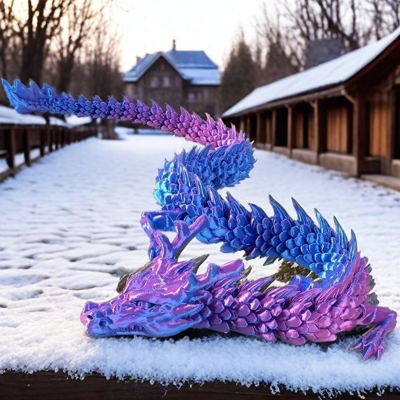 3D printing dragon joint movable figure animal ornament girls boys children's toy gift super cute dragon egg