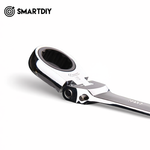 Load image into Gallery viewer, Metric precision polishing opening plum blossom active head ratchet dual-use wrench automatic ratchet quick wrench
