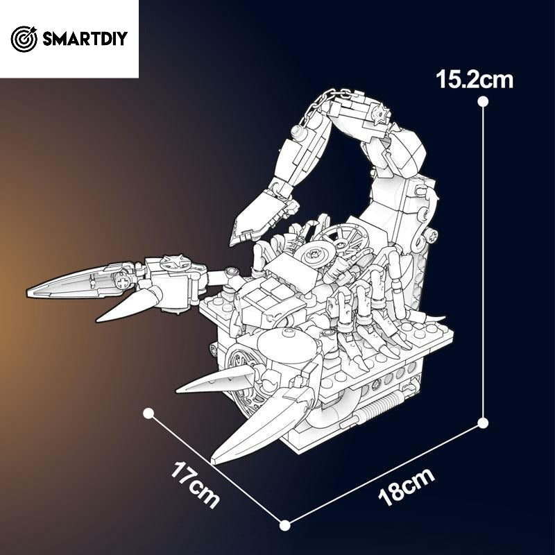 Small angle mechanical insect assembly building blocks cyberpunk mantis scorpion model