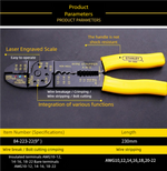 Load image into Gallery viewer, B series European terminal crimping pliers 0.14-2.5mm2 84-253-22 crimping
