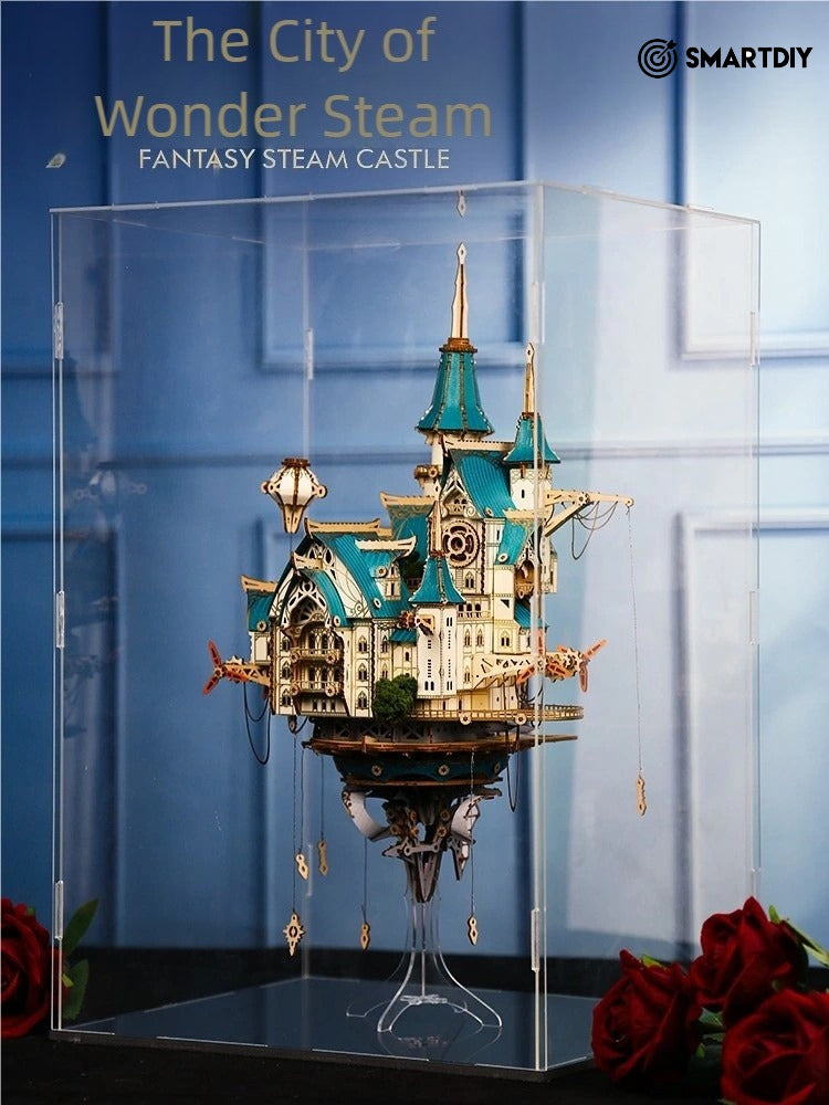 Fantasy steam revolver assembly model mortise and tenon building block 3d three-dimensional puzzle boy birthday gift toy 10