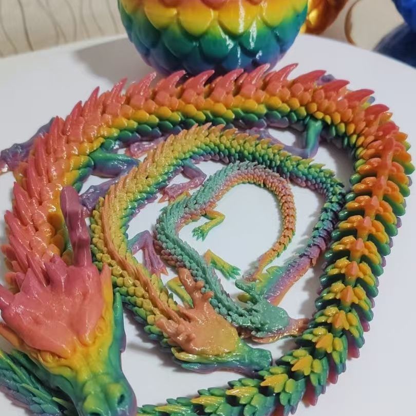 3D printing dragon joint movable figure animal ornament girls boys children's toy gift super cute dragon egg