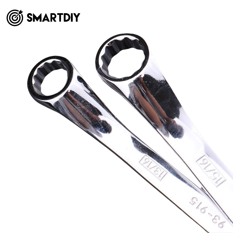 Tool British 45 ° angle precision polishing double plum blossom wrench, solid wrench, tighten board 93-912-1