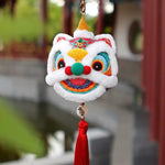 Load image into Gallery viewer, Lion dance safe talisman embroidery DIY material bag antique sachet carry-on keychain car pendant finished product gift
