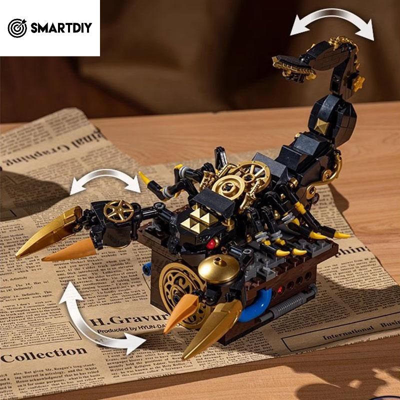 Small angle mechanical insect assembly building blocks cyberpunk mantis scorpion model