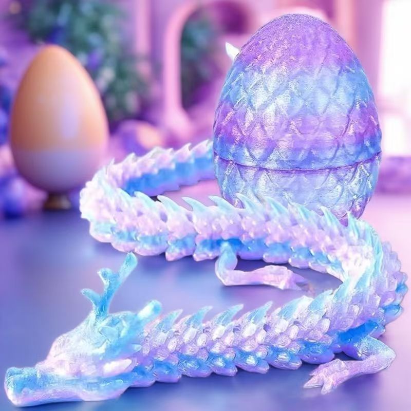 3D printing dragon joint movable figure animal ornament girls boys children's toy gift super cute dragon egg