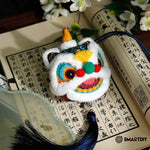 Load image into Gallery viewer, Lion dance safe talisman embroidery DIY material bag antique sachet carry-on keychain car pendant finished product gift
