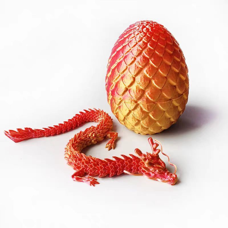 3D printing dragon joint movable figure animal ornament girls boys children's toy gift super cute dragon egg