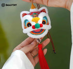 Load image into Gallery viewer, Lion dance safe talisman embroidery DIY material bag antique sachet carry-on keychain car pendant finished product gift
